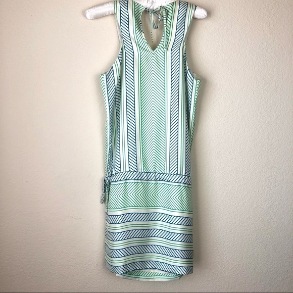 Lauren Moffatt for Anthropologie Silk Dress Size 0‎ Classic Elegant Retro Brunch - Picture 5 of 8